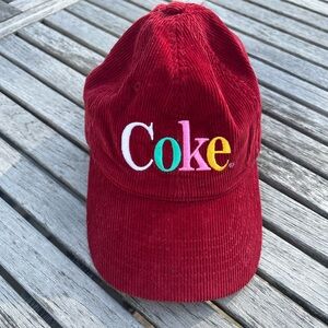 Coke Red Corduroy Cap